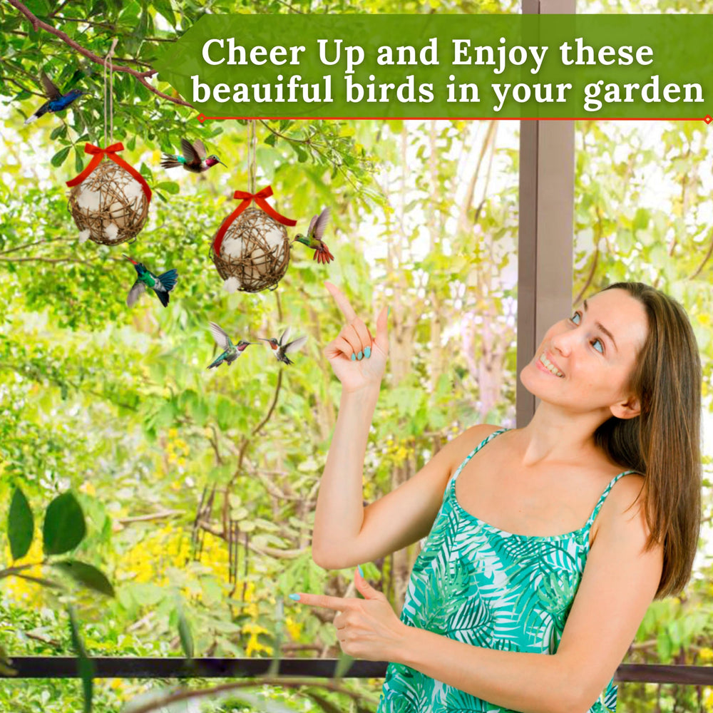 Slivche Hummingbird Nesters 16-5 inch rope enables easy outdoor hanging