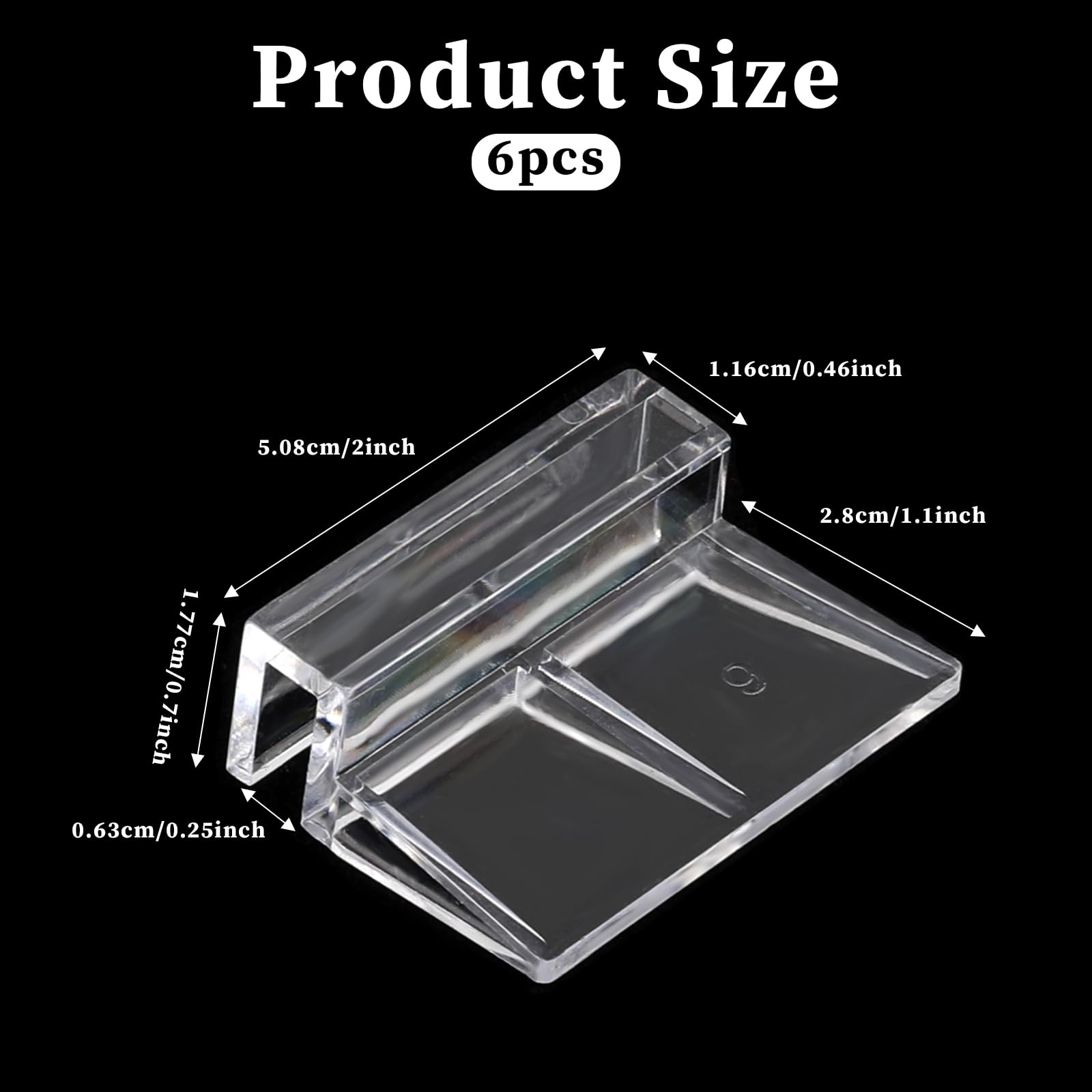 Sliverdew clear acrylic lid clip for transparent, unobtrusive mounting.
