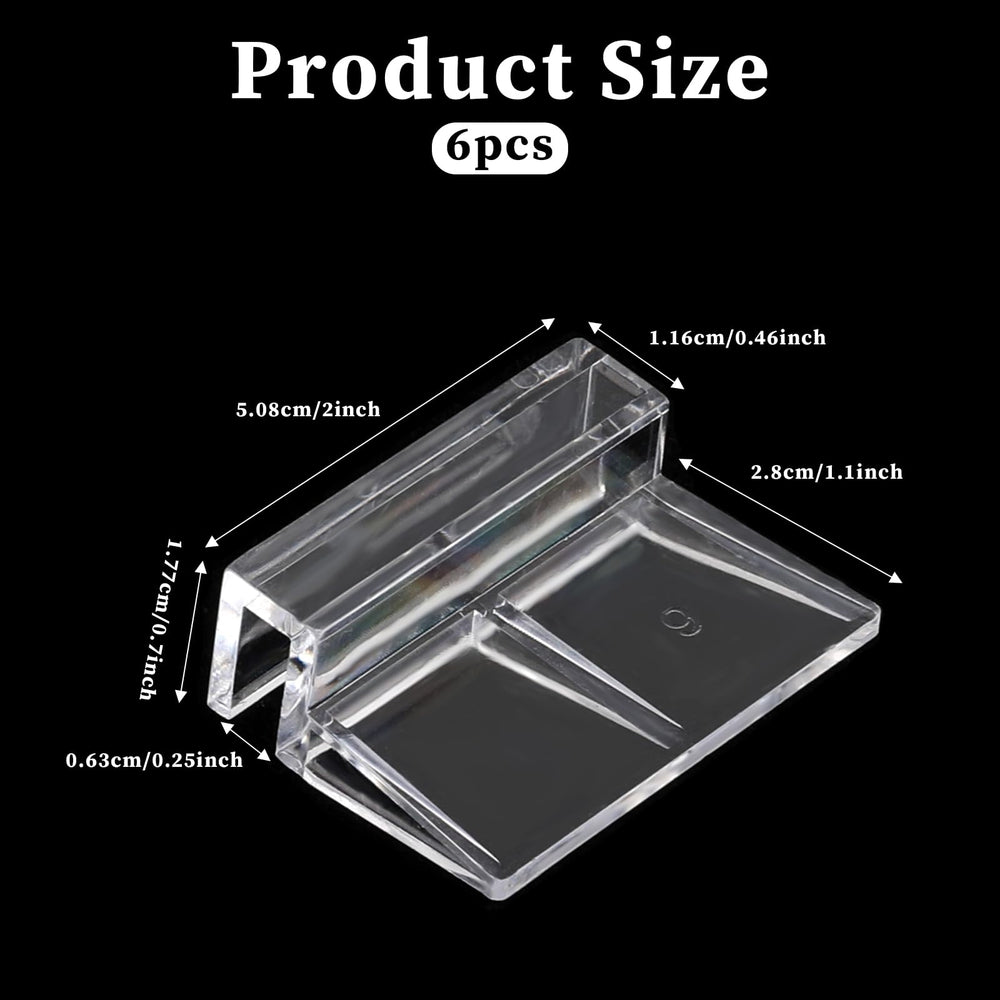 Sliverdew clear acrylic lid clip for transparent, unobtrusive mounting.