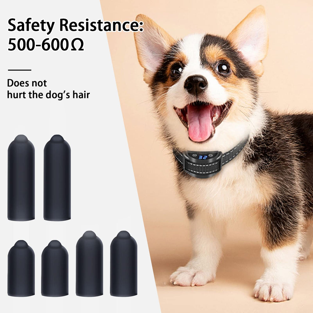 Sliverdew dog collar rubber tip 16mm close-up shows medium contact fit and durability.