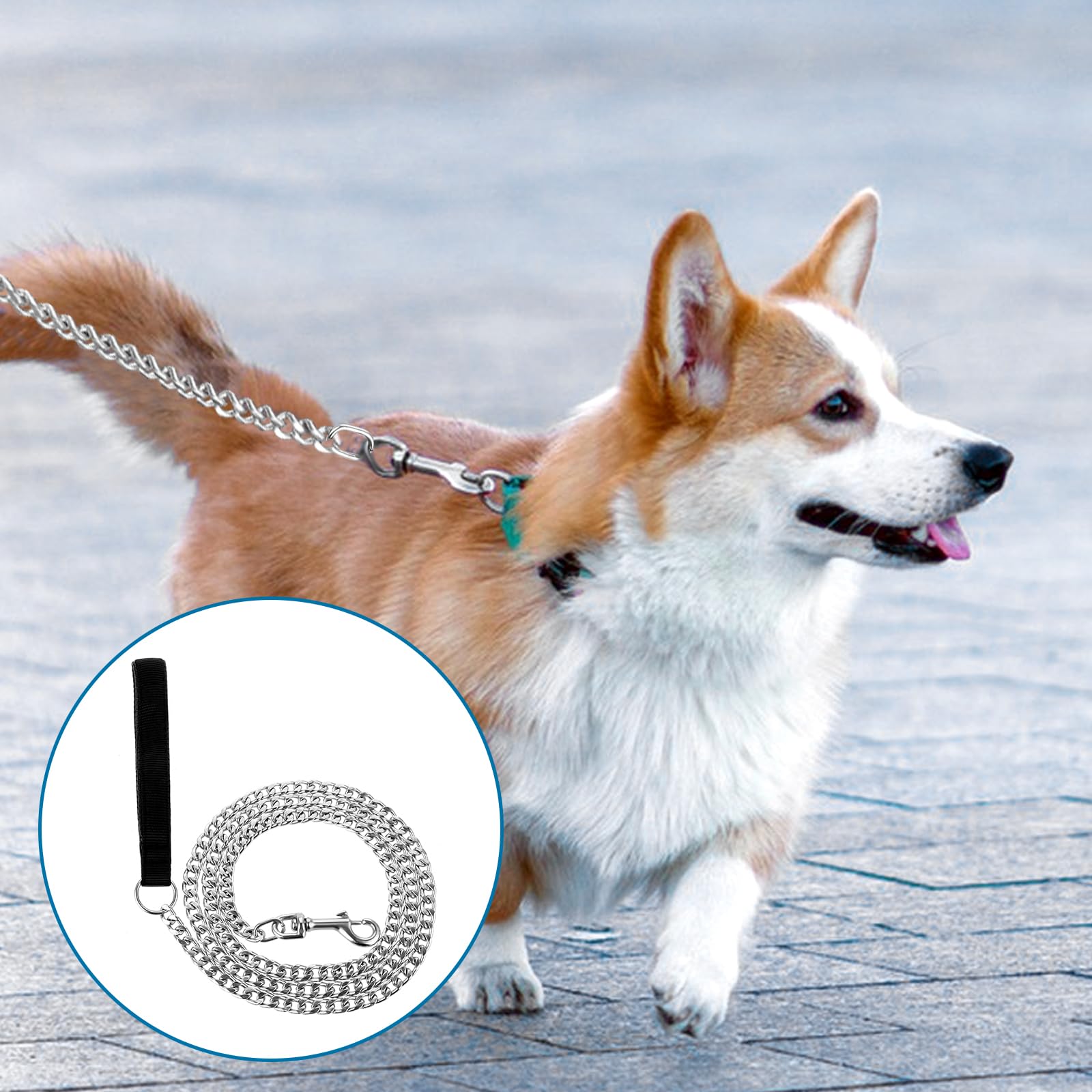 Sliverdew soft padded-handle dog leash for comfortable grip during walks