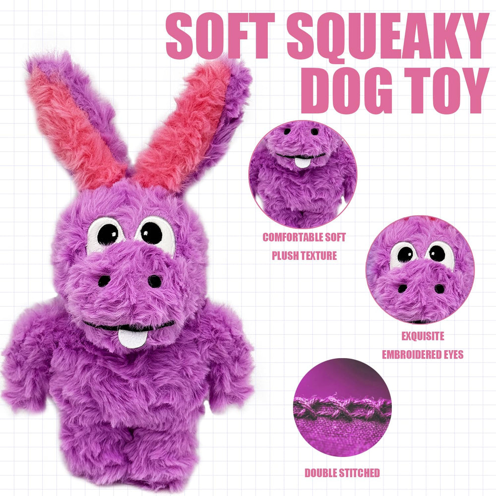 SLIWOWO donkey squeaky toy purple during puppy playtime in action.