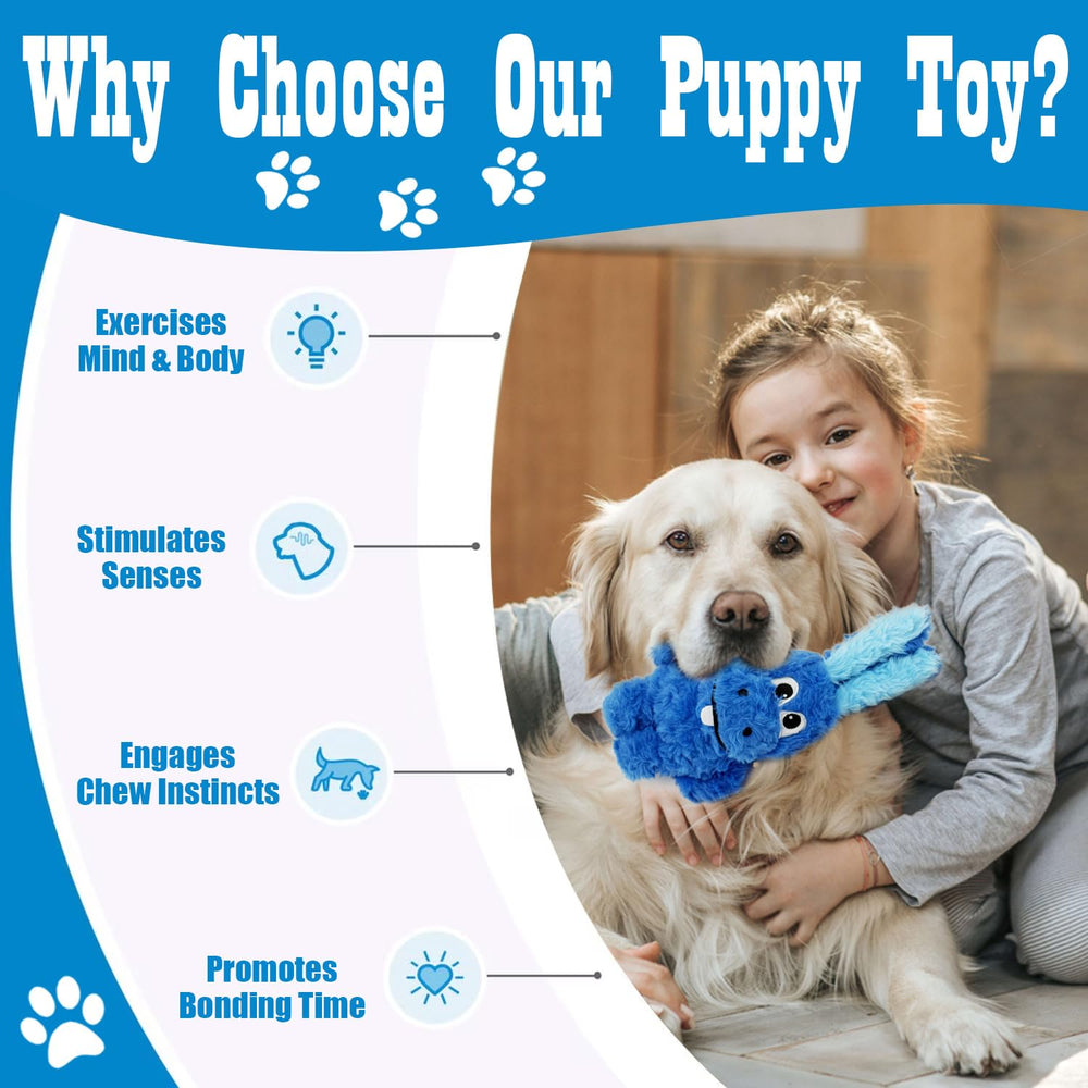 SLIWOWO puppy toy teething soft texture supports gentle chewing