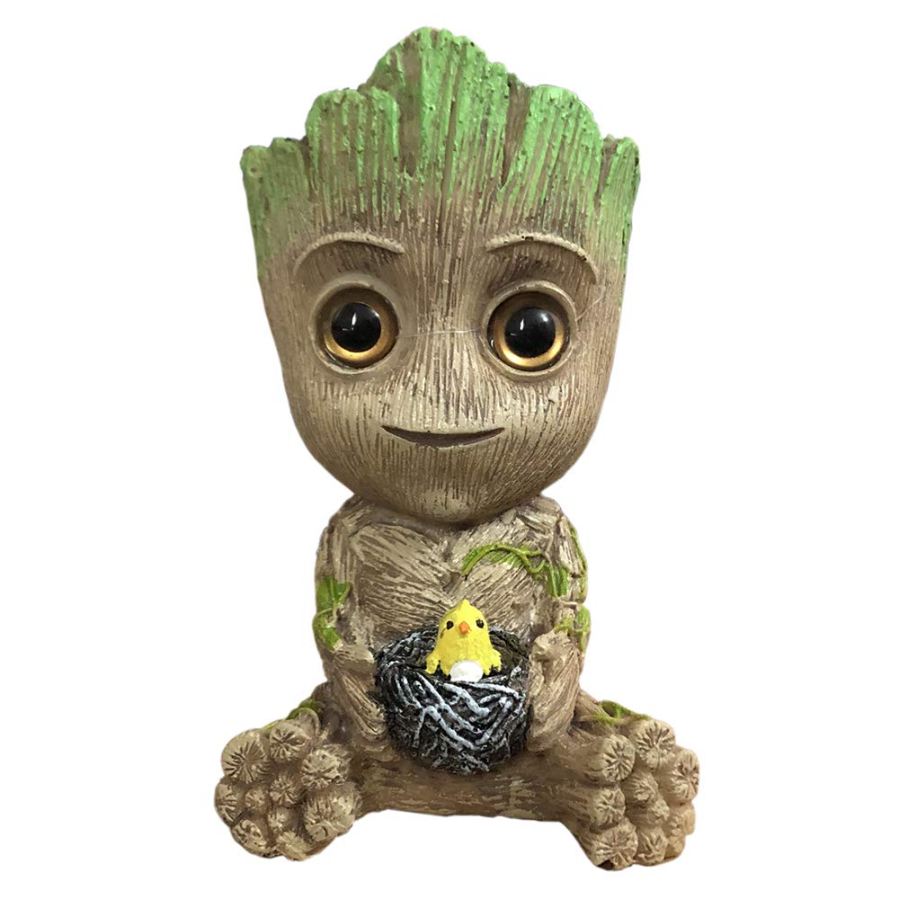 SLOCME Aquarium Groot air bubbler decor creating vibrant underwater scenes with gentle bubbles