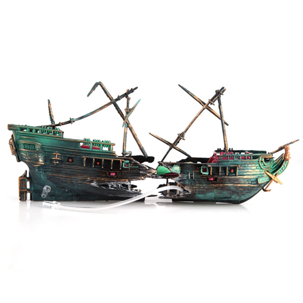 SLOCME hand-painted shipwreck enhances realism in aquariums