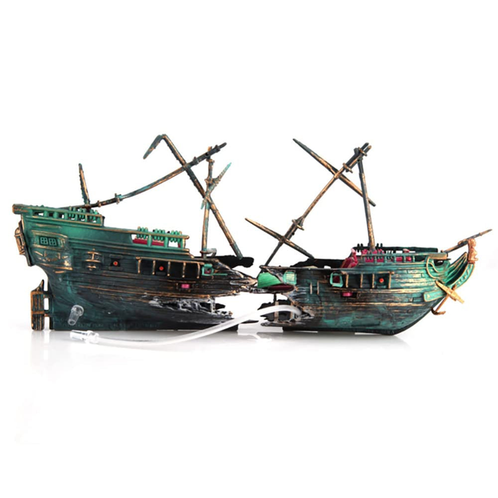 SLOCME hand-painted shipwreck enhances realism in aquariums