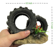SLOCME aquarium tyre decorations resin closeup highlights durable non-toxic material