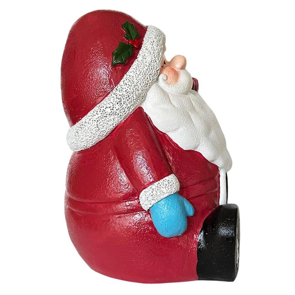 SLOCME easy-install Santa Claus decor stands securely in small and medium tanks.
