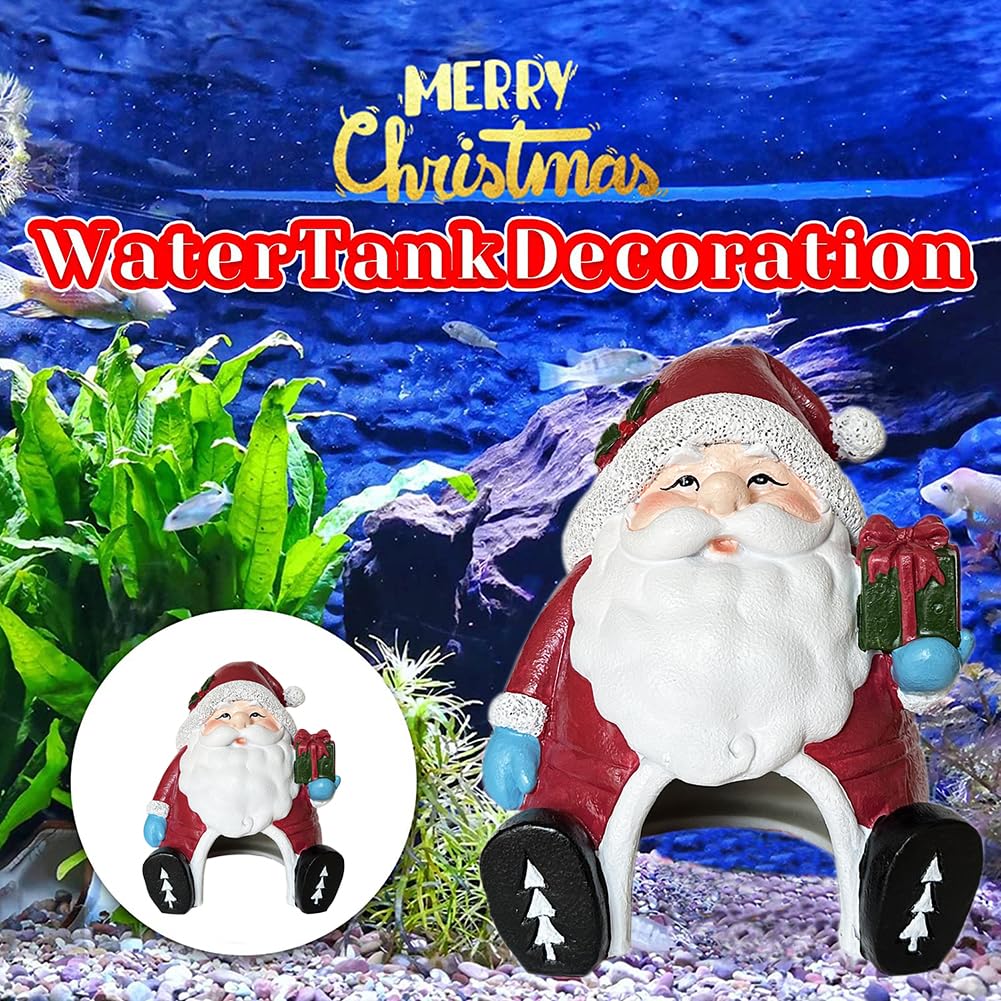 SLOCME resin Santa Claus ornament close-up showing durable, easy-clean surface.