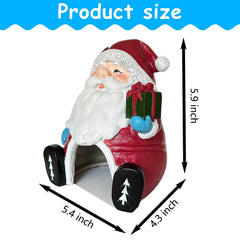SLOCME Santa Claus aquarium decoration in tank with swimming fish nearby.
