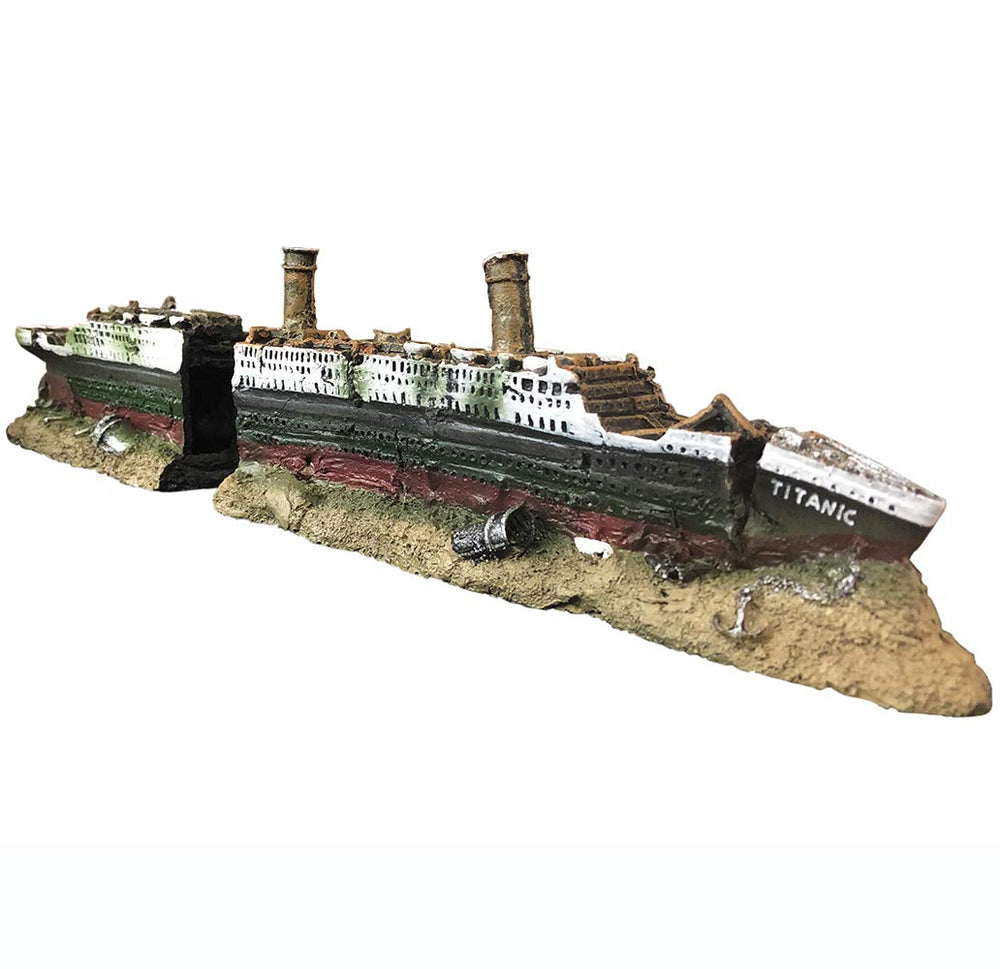 SLOCME Titanic shipwreck ornament enhances realism and visual depth in your aquarium.