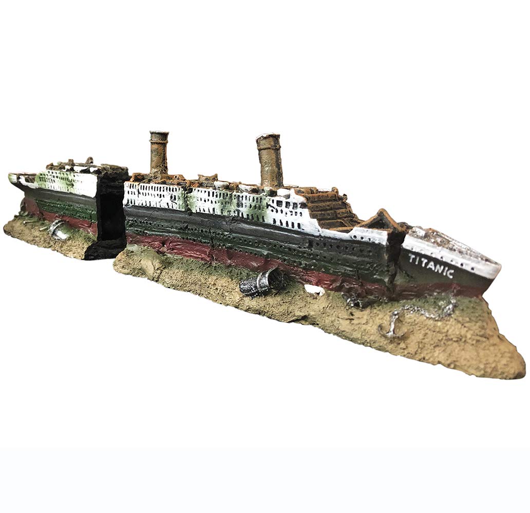 SLOCME Titanic shipwreck ornament enhances realism and visual depth in your aquarium.