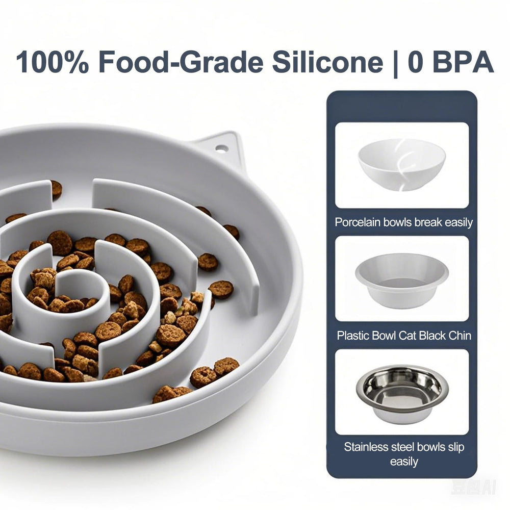 Slofedzy bowl suitable for both wet and dry cat food.