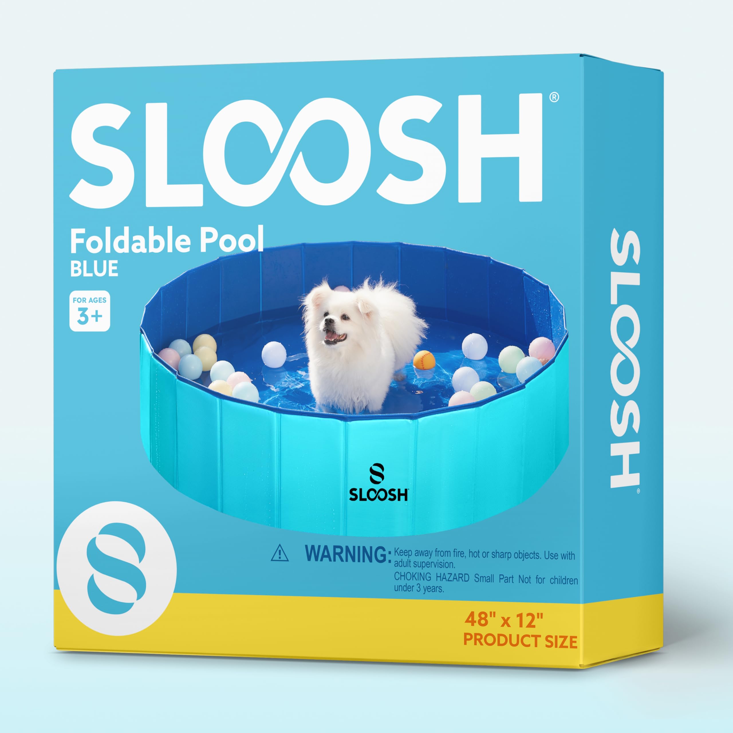 Sloosh foldable-pool-anti-slip-bottom emphasizes safer splash-time for energetic dogs