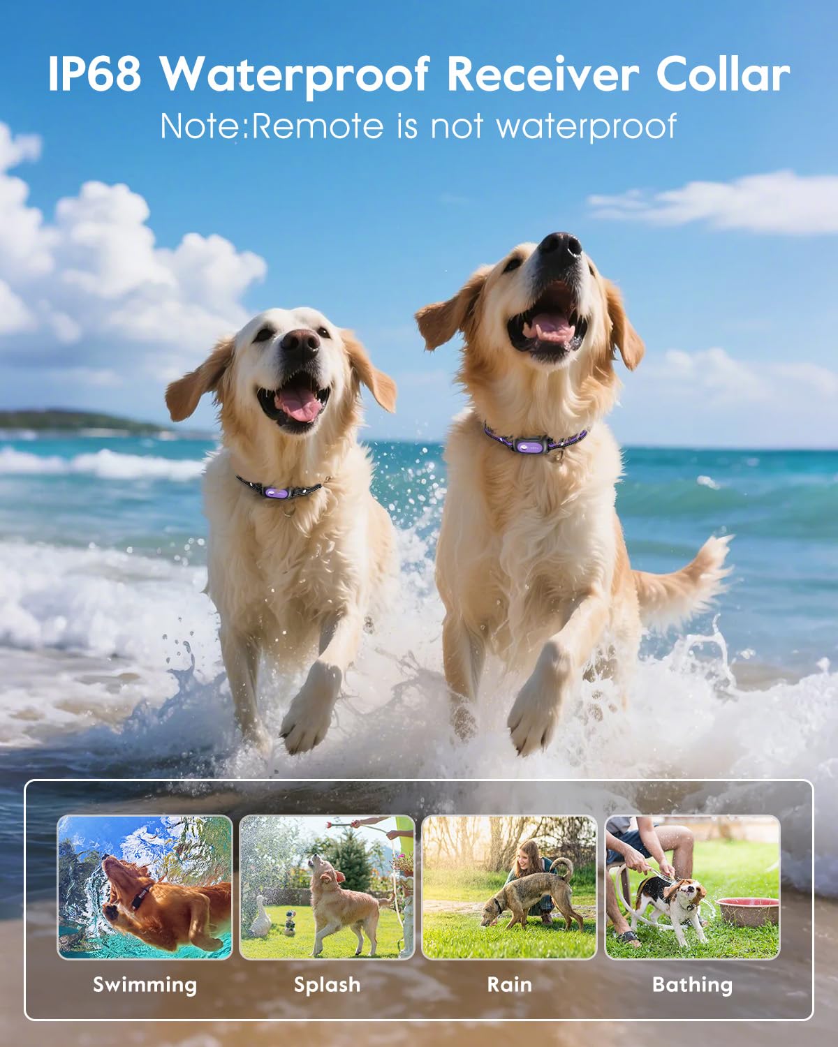 SLOPEHILL adjustable collar fits dogs 8-140 lbs for versatile training