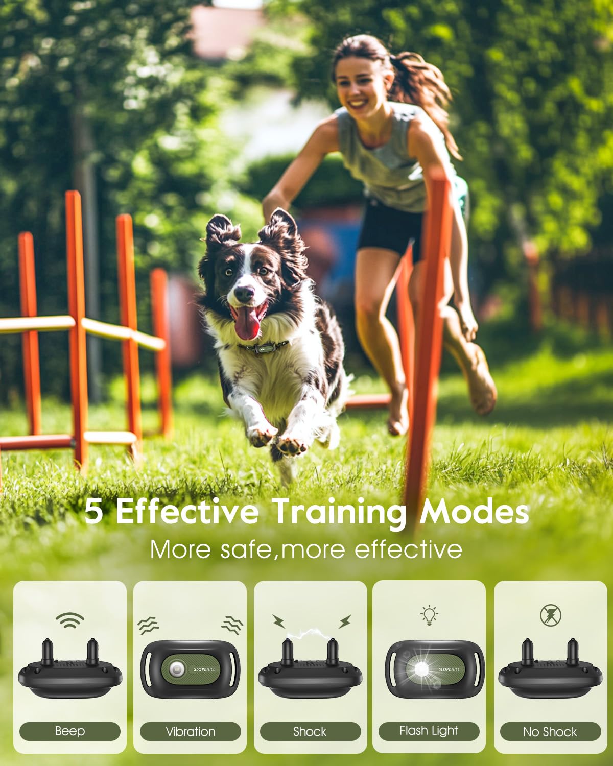SLOPEHILL beep and vibration training modes for responsive cues.