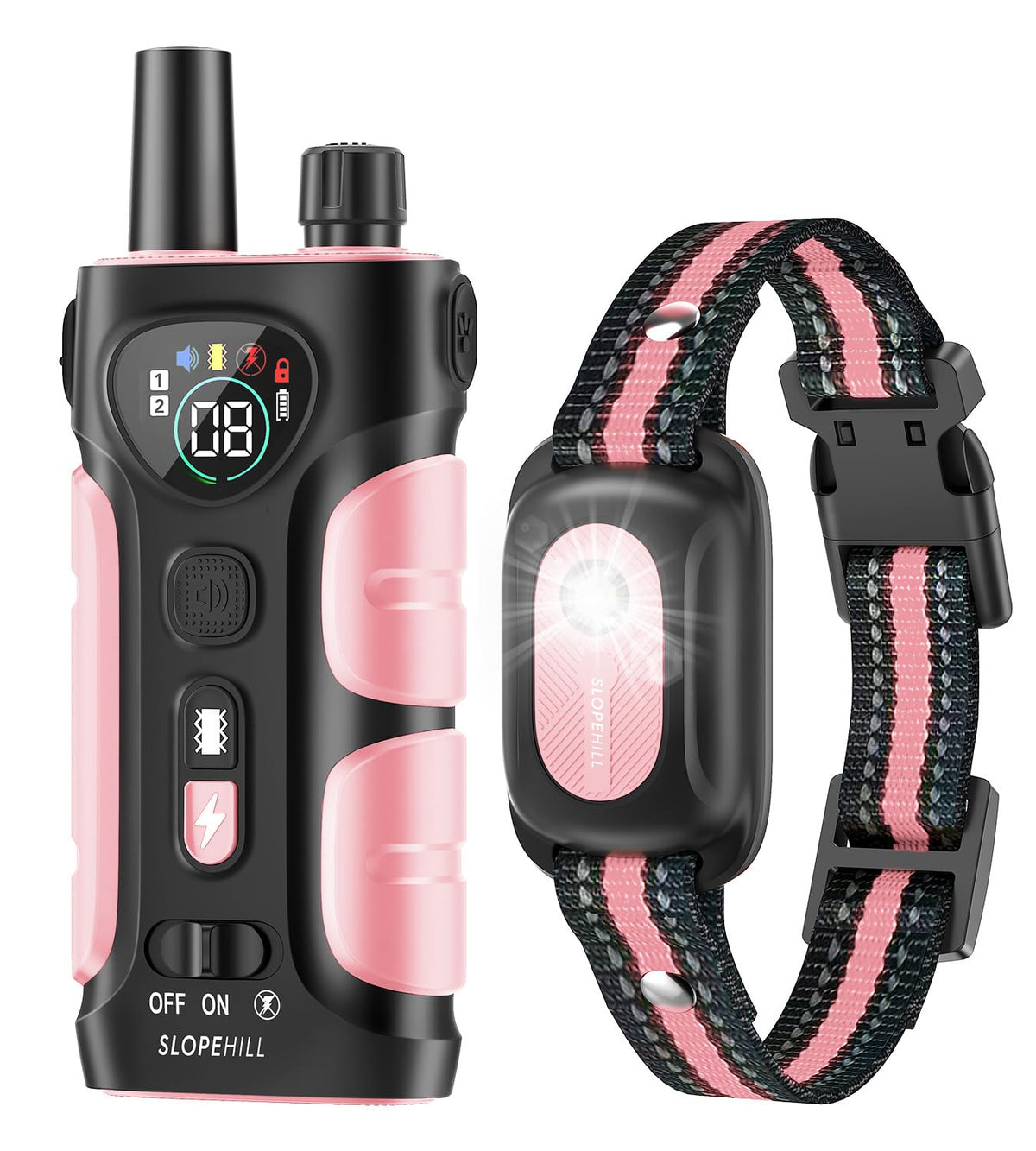 SLOPEHILL dog shock collar remote for precise training during outdoor sessions.