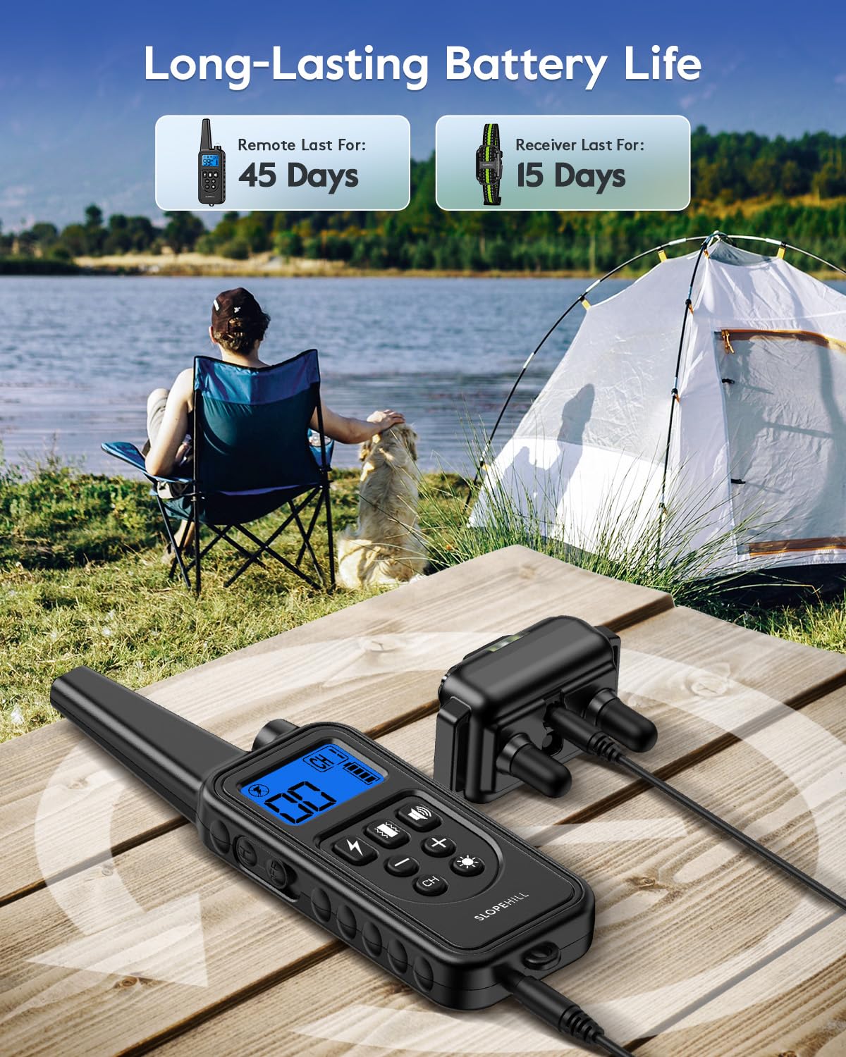 SLOPEHILL keypad-lock feature prevents accidental remote presses during outdoor training.