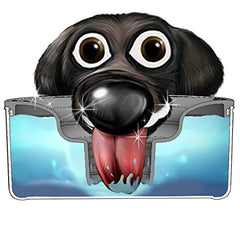 Slopper Stopper 9.84-inch diameter bowl supports easy hydration for large dogs.