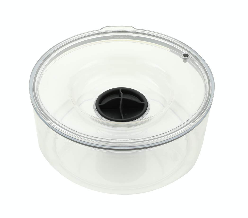 Slopper Stopper pressure plug helps seal during travel or storage.