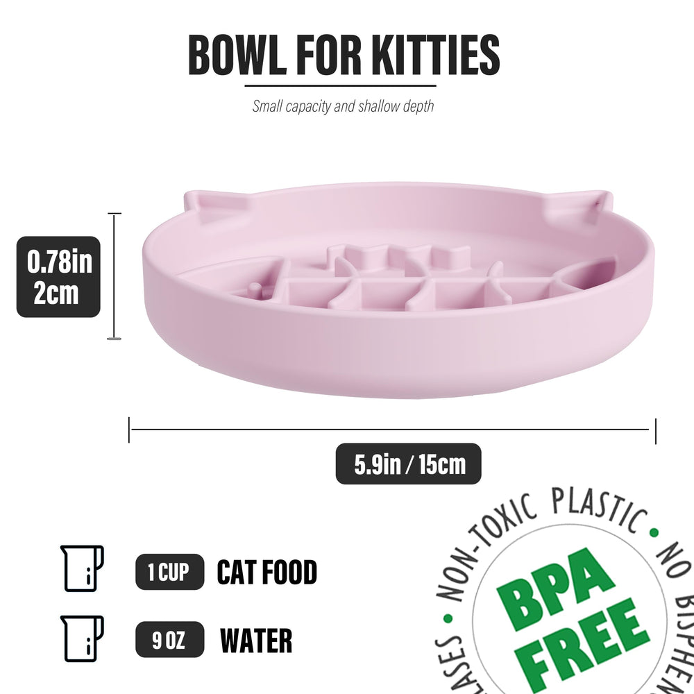 Slowpaw suction cups provide mealtime stability to prevent bowl sliding during feeding