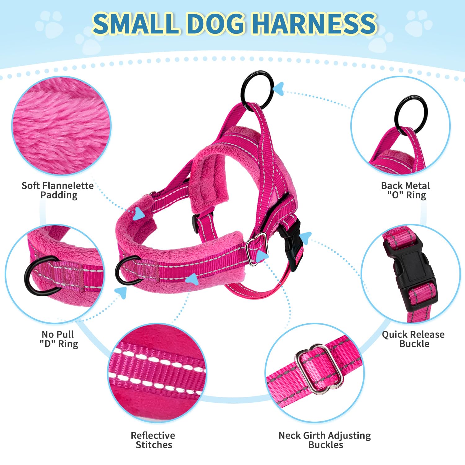 SlowTon adjustable-neck-chest-harness offers a custom fit for growing dogs.