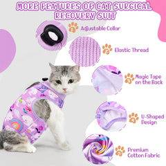SlowTon cat recovery suit easy-fit design for simple dressing.