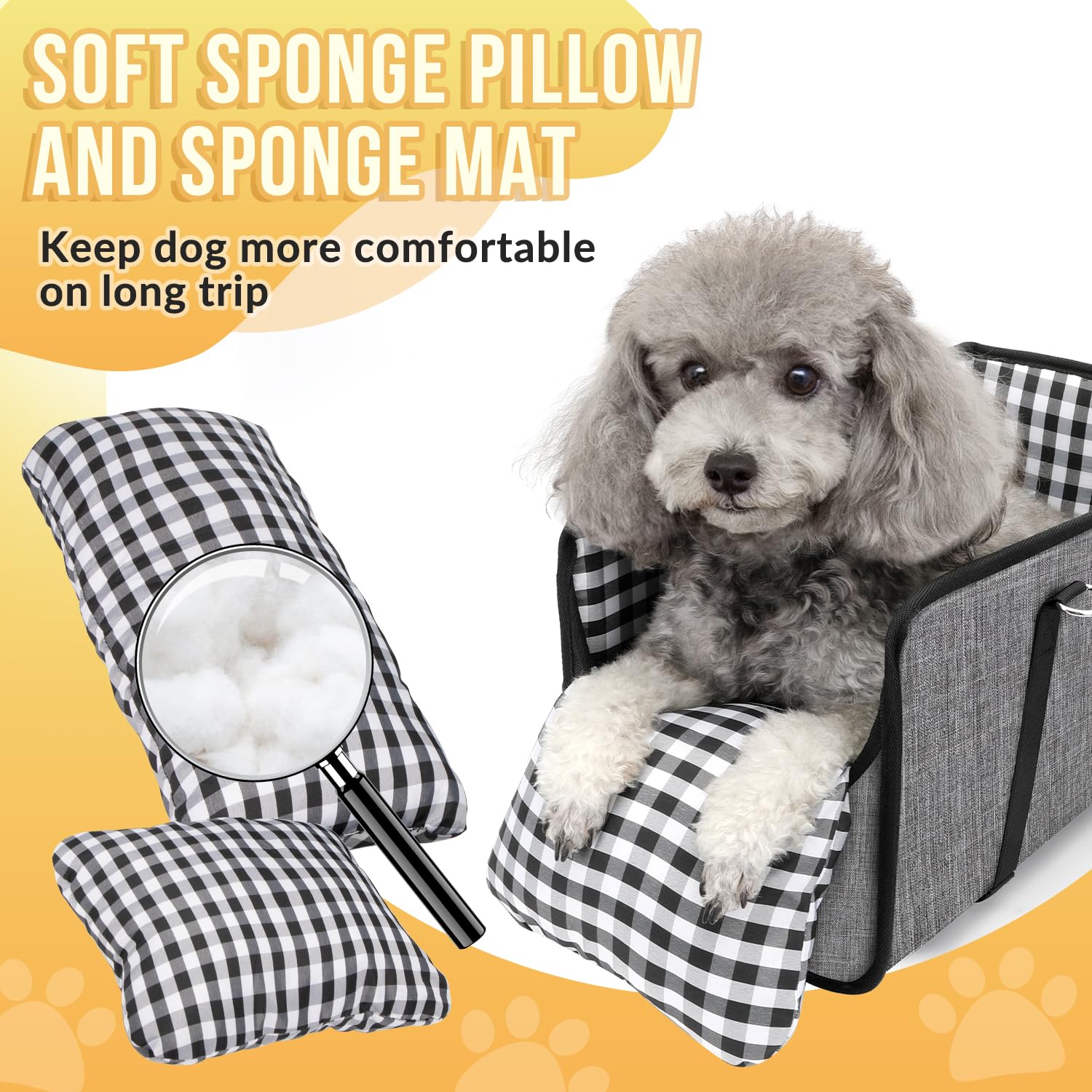SlowTon Console Dog Seat bottom board keeps a flat, stable base on uneven roads