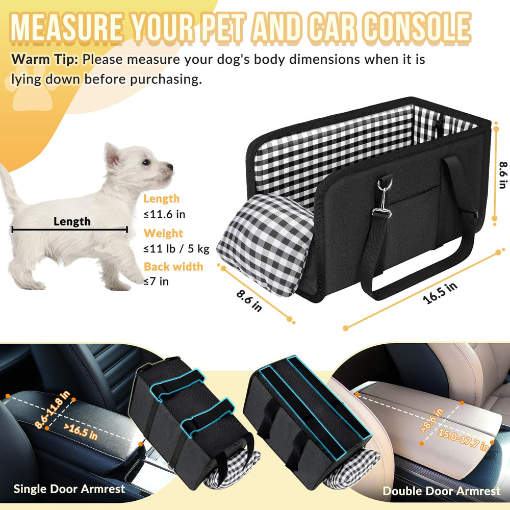 SlowTon Console Dog Seat right view highlights anti-slip design and side stability.