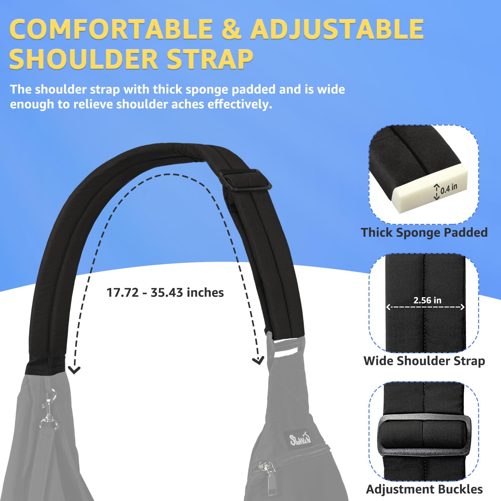 SlowTon sling close-up waterproof-layering highlights durable double fabric for daily use