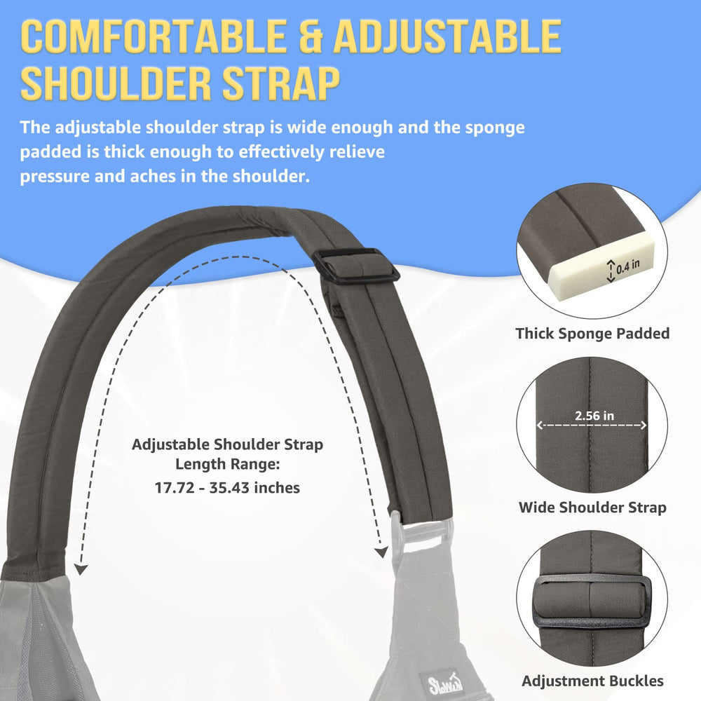 SlowTon dog carrier sling safety hook demonstrating secure attachment to collar