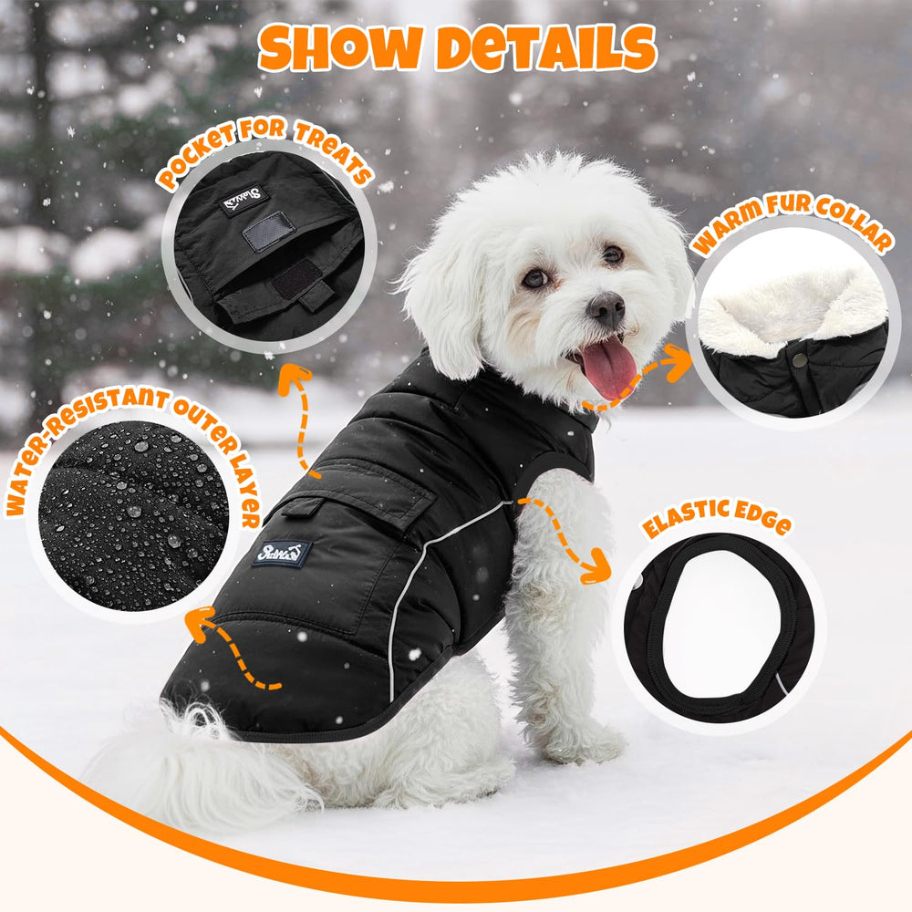 SlowTon Dog Coat reflective strips improve night visibility for safety.