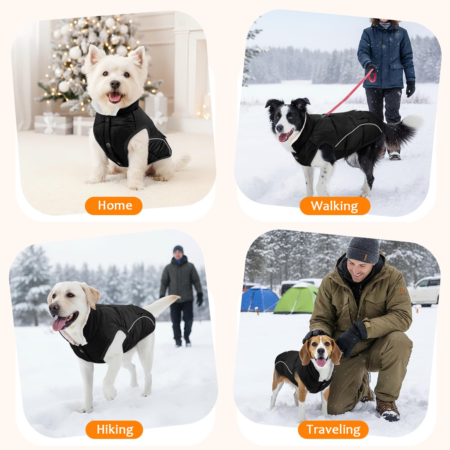 SlowTon Dog Coat size chart helps choose the right fit.