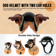 SlowTon helmet and goggles on-dog setup for stylish, protected city adventures