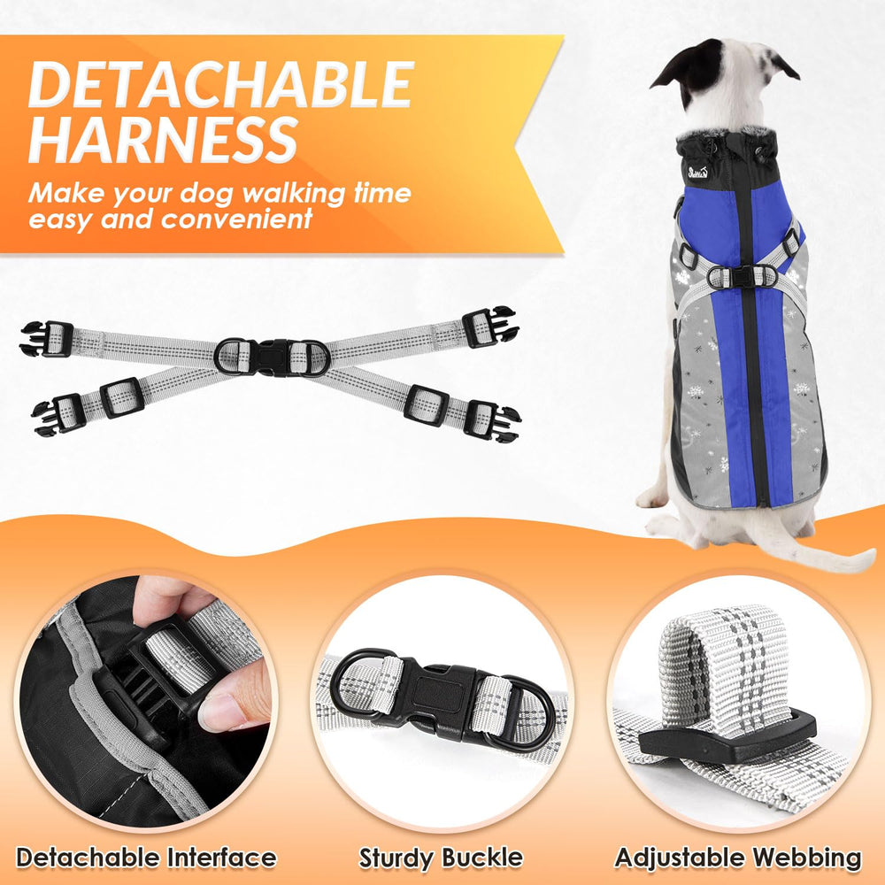 SlowTon dog jacket harness-detachable design offers flexible wear.