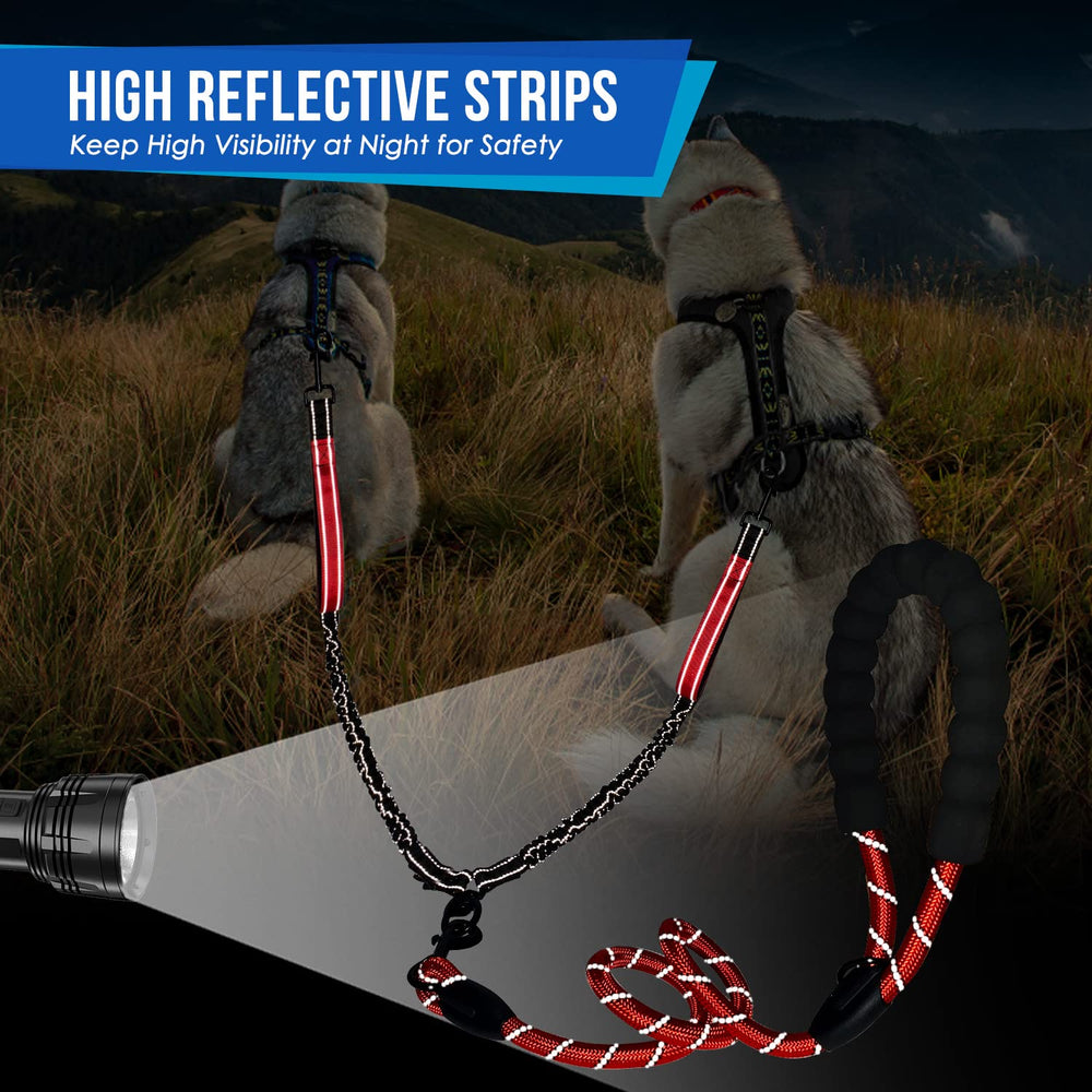 SlowTon reflective-strips on leash enhance visibility for safer night strolls.