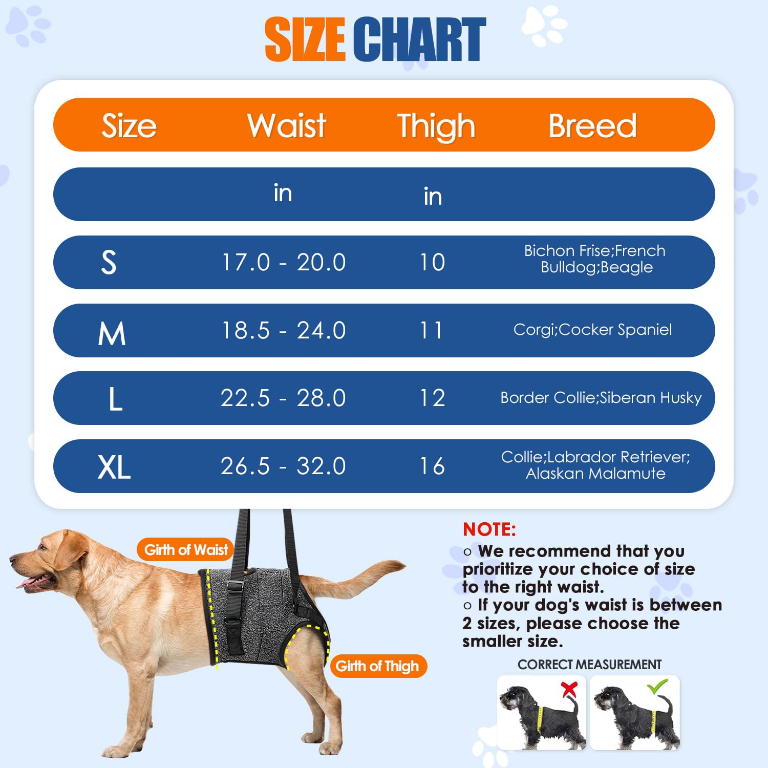 SlowTon Dog Lift Harness milk-silk neoprene blend provides breathable support and durability.