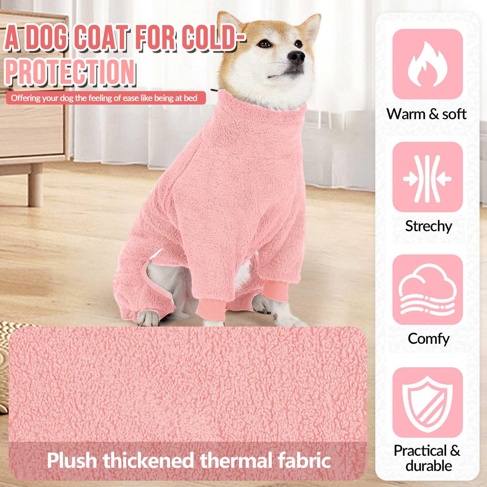 SlowTon dog pajamas adjustable neck and chest ensure secure fit and freedom of movement.
