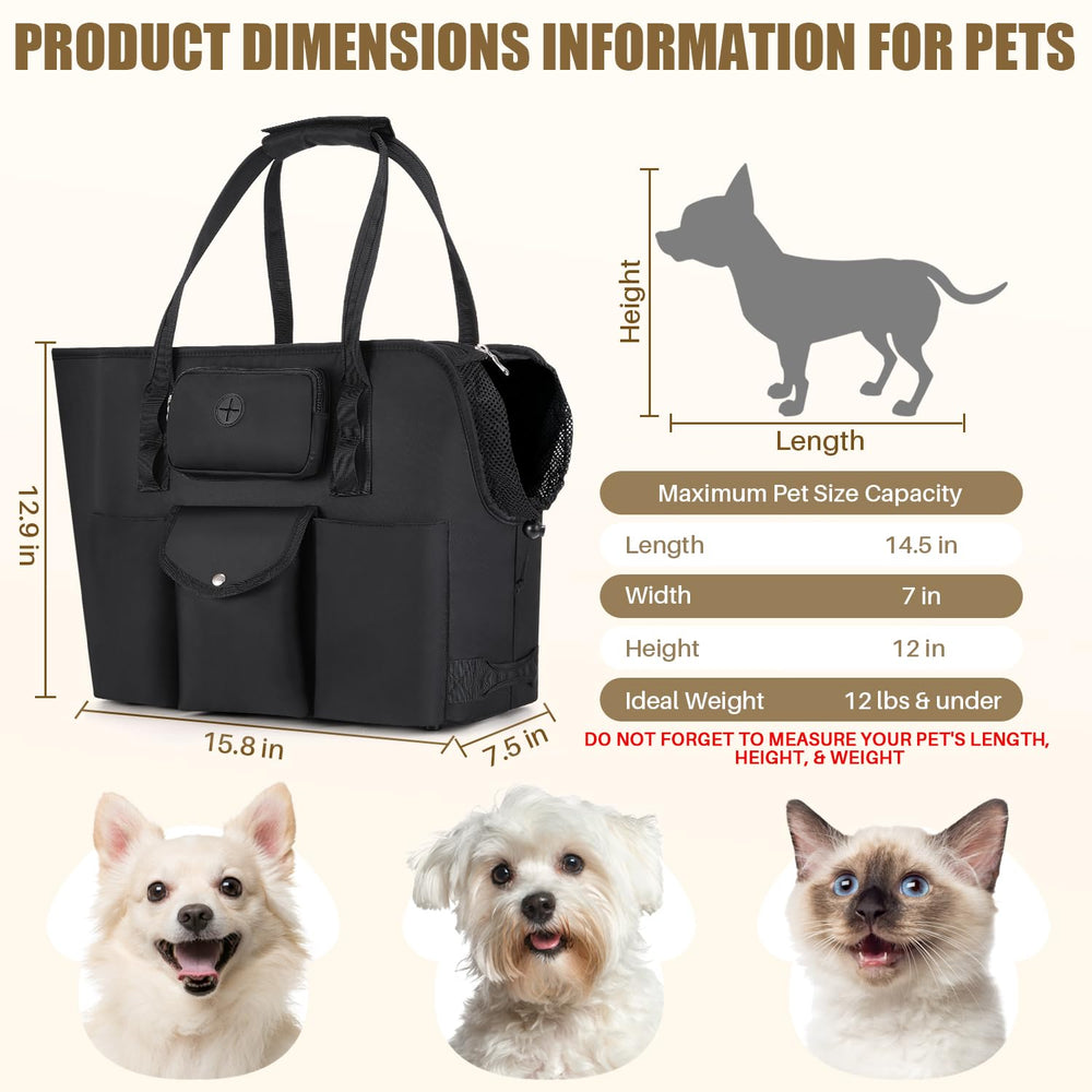 SlowTon dog purse side open highlights breathable mesh and easy pet exploration