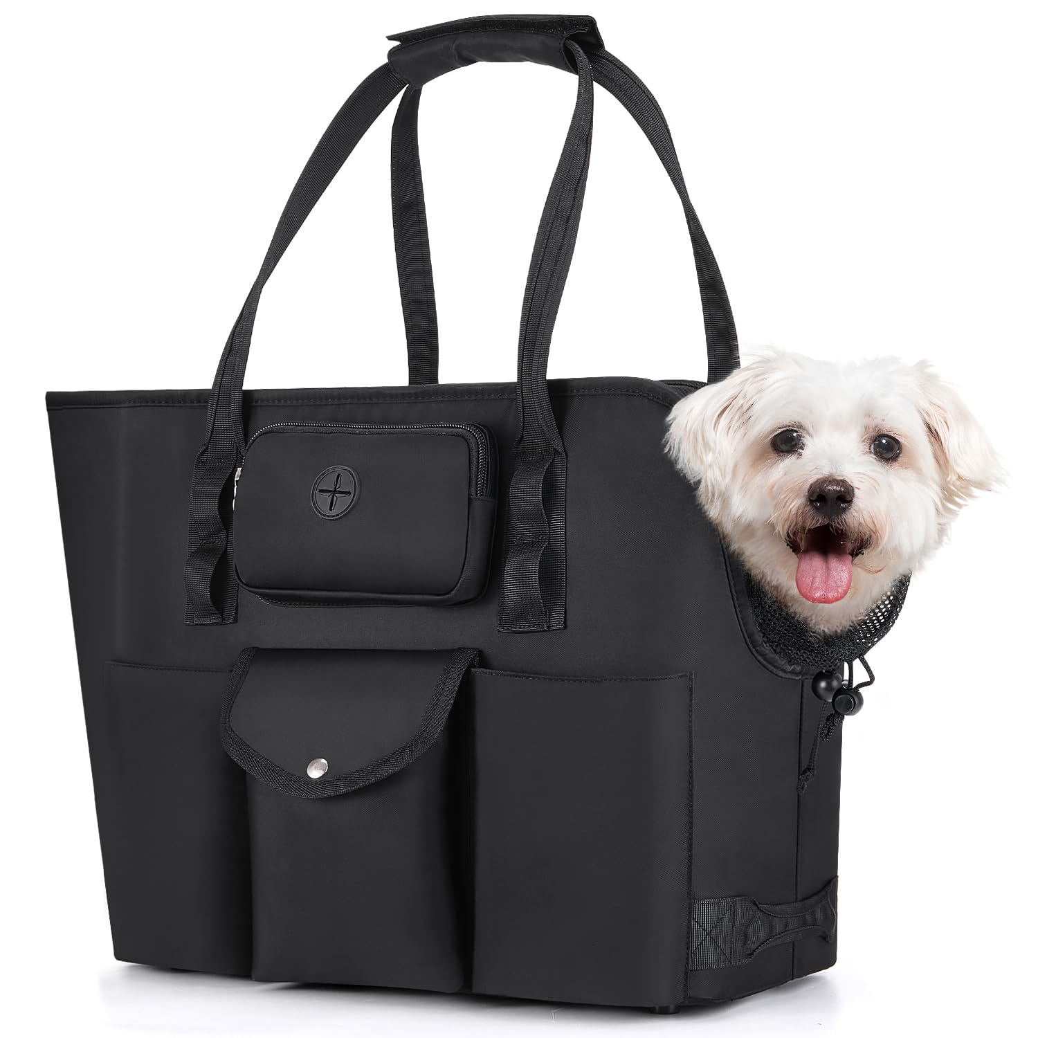 SlowTon dog purse top view shows lightweight comfort for daily small-pet outings