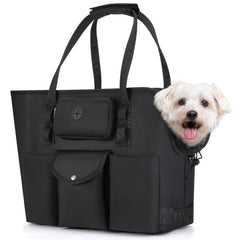 SlowTon dog purse top view shows lightweight comfort for daily small-pet outings