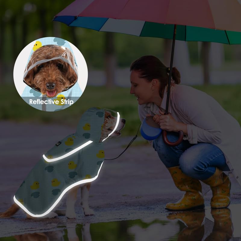 SlowTon dog raincoat size chart helps buyers pick the right fit for their dog