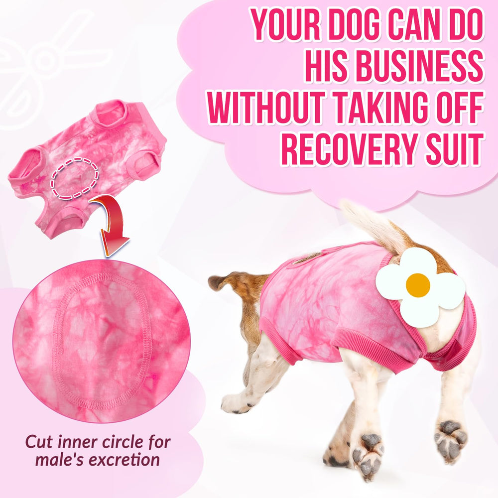 SlowTon dog recovery suit pink-xl multi-function use for post-surgery care.