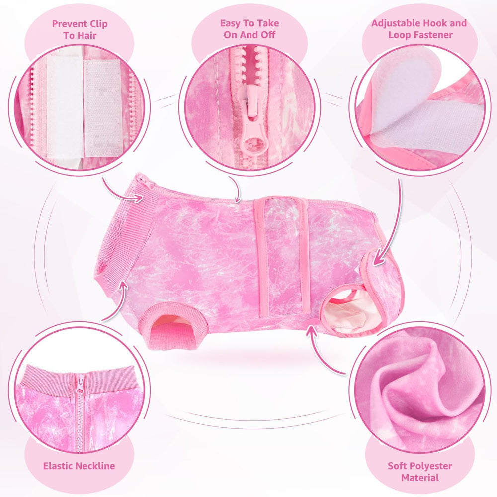 SlowTon dog recovery suit pink toilet-friendly for indoor breaks