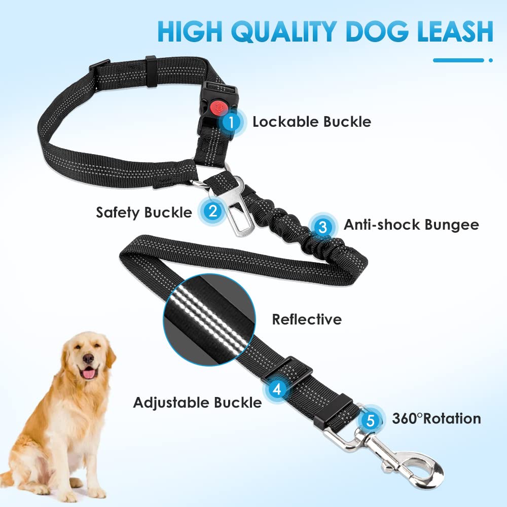 SlowTon adjustable length fits different dogs and seats.
