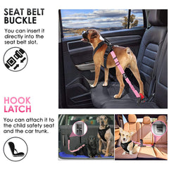 SlowTon pink seat belt buckle clip enables quick harness connections.