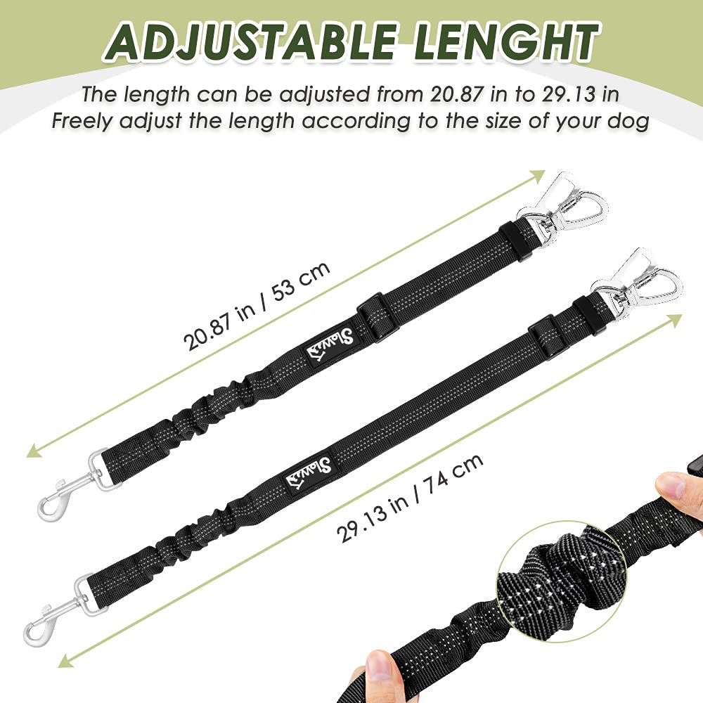 SlowTon dog seatbelt harness in black for daily car use