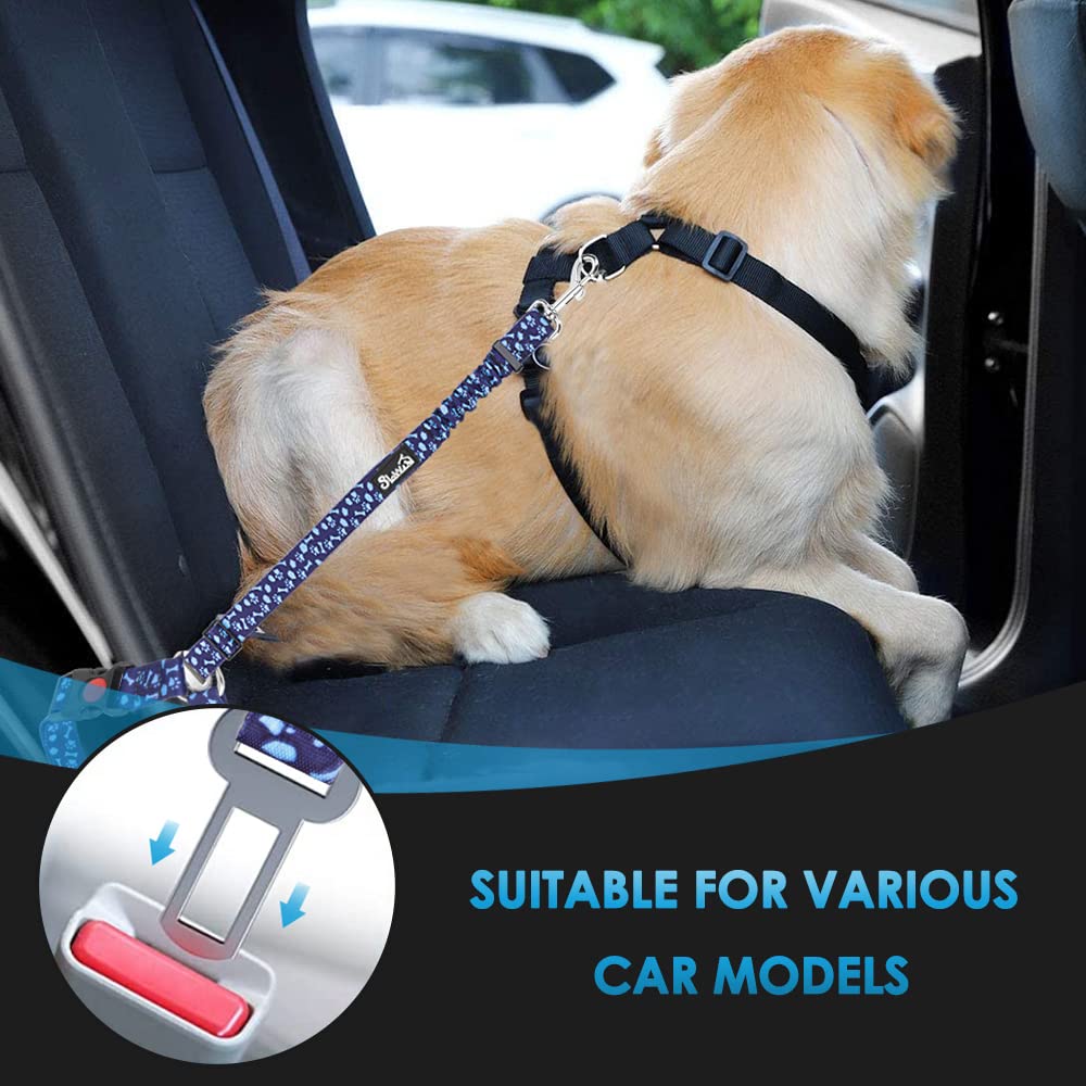 SlowTon dog seat belt reflective stitching improves night visibility.