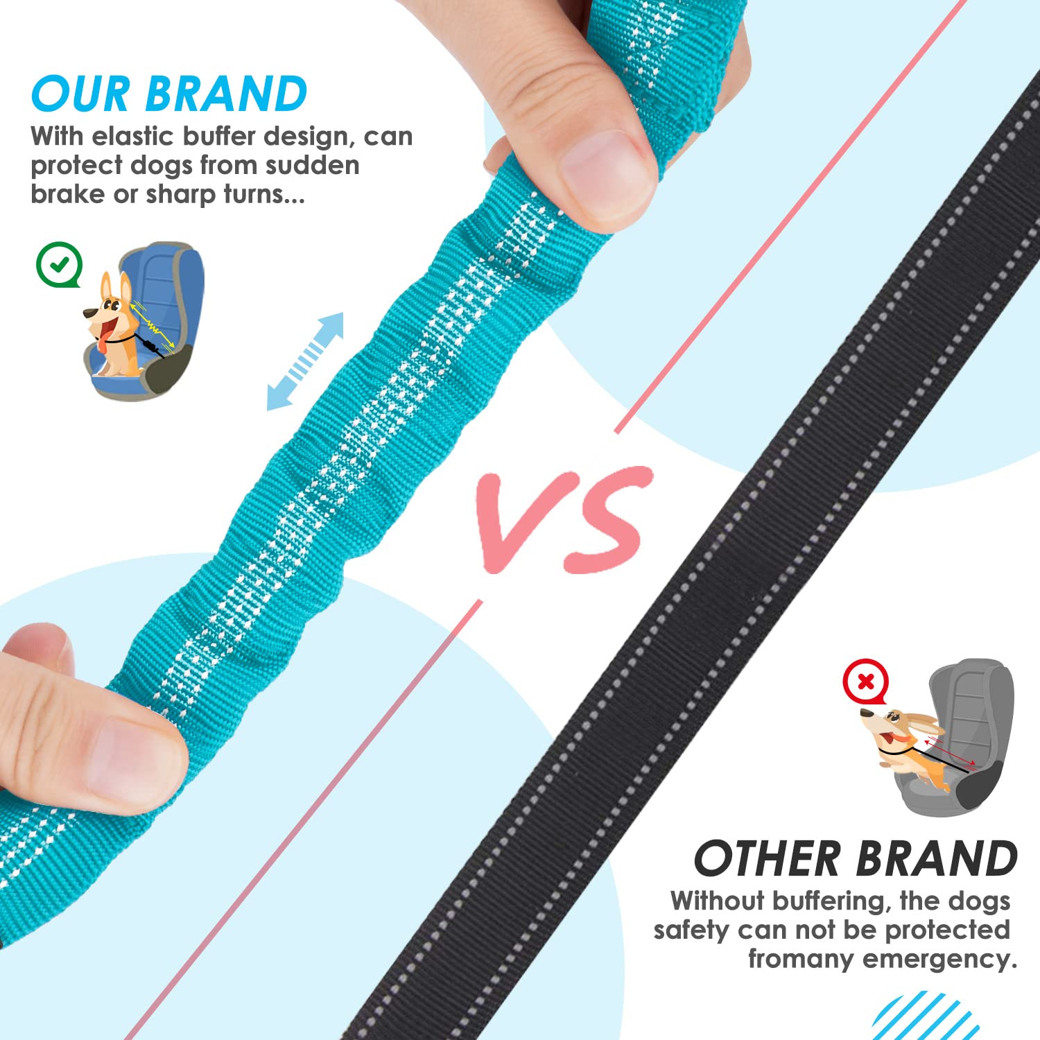 SlowTon dog seat belt universal clip fits most car seat belt receptacles.
