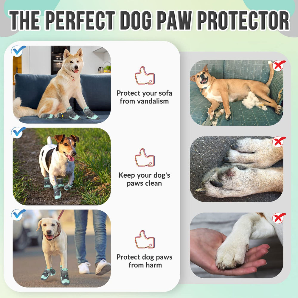 SlowTon dog shoes size chart closeup helps choose correct sizing